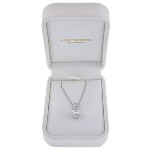 Elle Sterling Silver 925 Cubic Zirconia Synthetic Red Ruby Pendant Necklace 18"